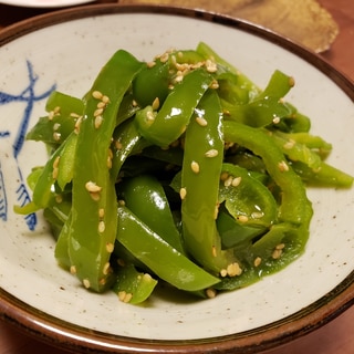 電子レンジで！ピーマンのきんぴら